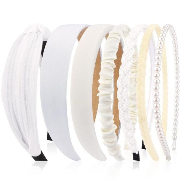 7 Pack Headbands for Women Girls Headbands Trendy Non Slip Hairbands Fashion Hair Accessories Multi-style Headband Pack Diademas Para Mujer (Neutral)