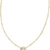 Mini Elisa 14k Gold-Plated Satellite Short Pendant Necklace, Fashion Jewelry for Women