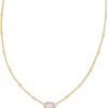 Mini Elisa 14k Gold-Plated Satellite Short Pendant Necklace, Fashion Jewelry for Women
