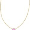 Mini Elisa 14k Gold-Plated Satellite Short Pendant Necklace, Fashion Jewelry for Women