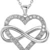 610u-vz9NdL._AC_SL1388.jpg Infinity Heart Necklace for Women, Love Heart Pendant with Cubic Zirconia and Infinity Necklace, 925 Sterling Silver Heart Necklace for Girlfriend