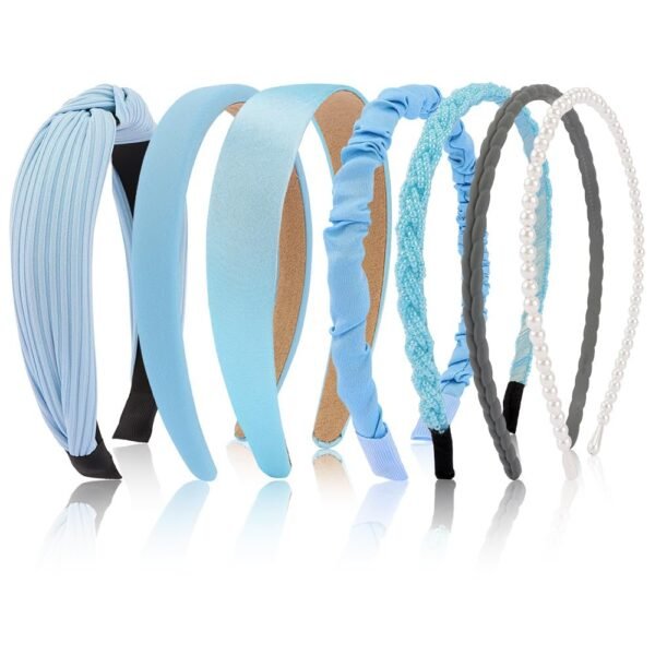 7 Pack Headbands for Women Girls Headbands Trendy Non Slip Hairbands Fashion Hair Accessories Multi-style Headband Pack Diademas Para Mujer (Neutral)