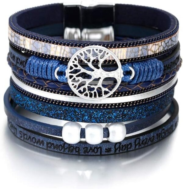 61DLo5KhaKL._AC_SL1000.jpg Leather Wrap Bracelets for Women, Boho Leopard Multi-Layer Crystal Beads Cuff Bracelet Jewelry