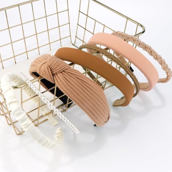 7 Pack Headbands for Women Girls Headbands Trendy Non Slip Hairbands Fashion Hair Accessories Multi-style Headband Pack Diademas Para Mujer (Neutral)