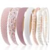 7 Pack Headbands for Women Girls Headbands Trendy Non Slip Hairbands Fashion Hair Accessories Multi-style Headband Pack Diademas Para Mujer (Neutral)