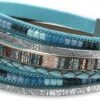 61MXgmlYnmL._AC_SL1000.jpg Leather Wrap Bracelets for Women, Boho Leopard Multi-Layer Crystal Beads Cuff Bracelet Jewelry