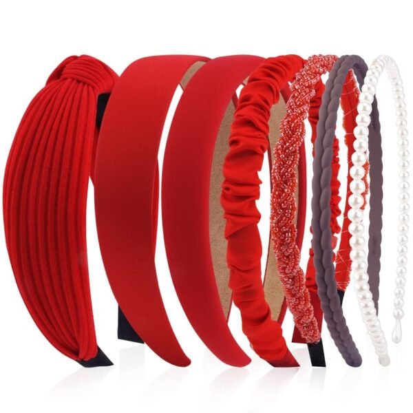 7 Pack Headbands for Women Girls Headbands Trendy Non Slip Hairbands Fashion Hair Accessories Multi-style Headband Pack Diademas Para Mujer (Neutral)