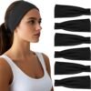 Headbands for Women - 6 Pack Wide Elastic Hair Bands | Stretchy Sweatbands Hair Bands | Soft Sports Thin Head Bands | Non-Slip Accessories Bands for Fashion, Washing Face, Workouts, Yoga, Daily Use