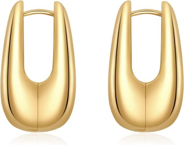 61f0C7YnsjL._AC_SL1500.jpg Trendy Gold Plated Knot Earrings for Women Chunky Statement Drop Dangle Earrings Lightweight Hypoallergenic Fashion Accessories Gold Jewelry Gifts for Womens