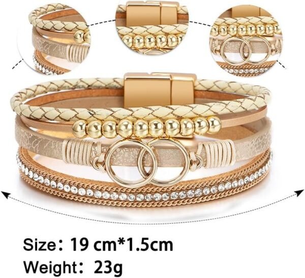 61hDaonAbeL._AC_SL1000.jpg Leopard Bracelet for Women, Boho Leather Wrap Multi-Layer Pearl Crystal Bracelet Bangle Jewelry