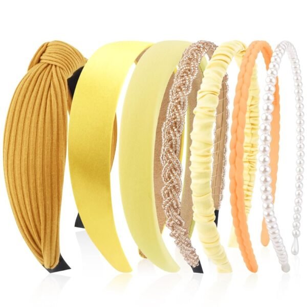 7 Pack Headbands for Women Girls Headbands Trendy Non Slip Hairbands Fashion Hair Accessories Multi-style Headband Pack Diademas Para Mujer (Neutral)