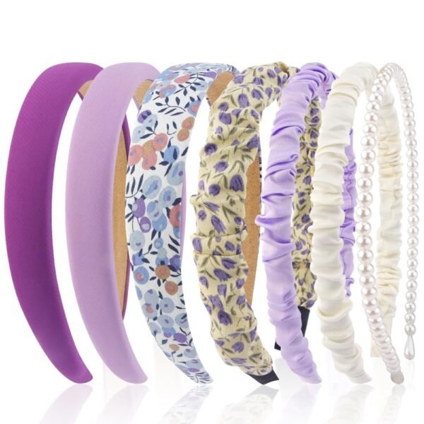 7 Pack Headbands for Women Girls Headbands Trendy Non Slip Hairbands Fashion Hair Accessories Multi-style Headband Pack Diademas Para Mujer (Neutral)