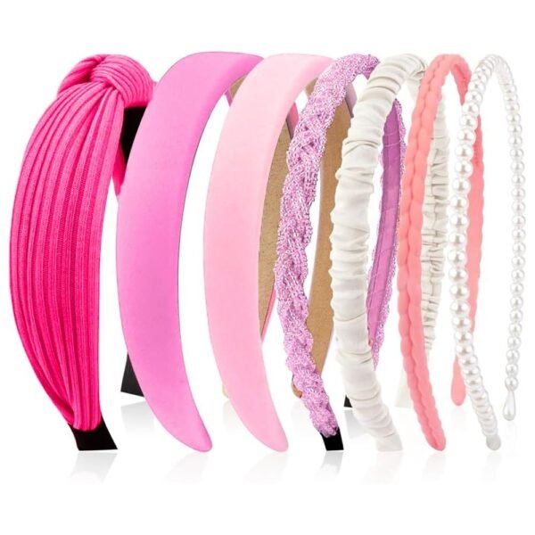 7 Pack Headbands for Women Girls Headbands Trendy Non Slip Hairbands Fashion Hair Accessories Multi-style Headband Pack Diademas Para Mujer (Neutral)