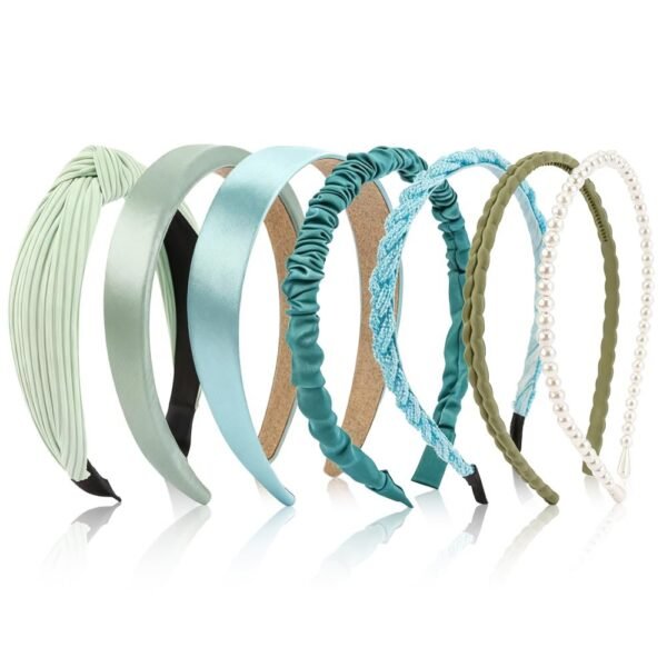 7 Pack Headbands for Women Girls Headbands Trendy Non Slip Hairbands Fashion Hair Accessories Multi-style Headband Pack Diademas Para Mujer (Neutral)