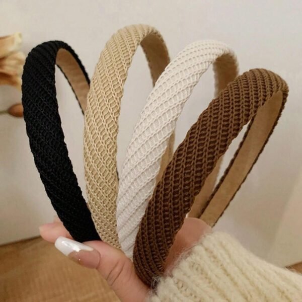 716UbuPVhwL._SL1500.jpg Headbands for Women Thin Knitted Hairbands Fashion Non Slip Headband for Women's Hair Cute Solid Colors Hair Accessories 4 PCS