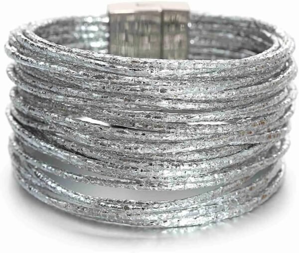 71Fwd_4JfWL._AC_SL1500.jpg Leopard Bracelet for Women, Boho Leather Wrap Multi-Layer Pearl Crystal Bracelet Bangle Jewelry