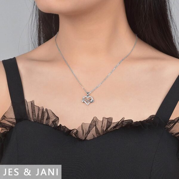 71GS_6F6aYL._AC_SL1500.jpg Infinity Heart Necklace for Women, Love Heart Pendant with Cubic Zirconia and Infinity Necklace, 925 Sterling Silver Heart Necklace for Girlfriend