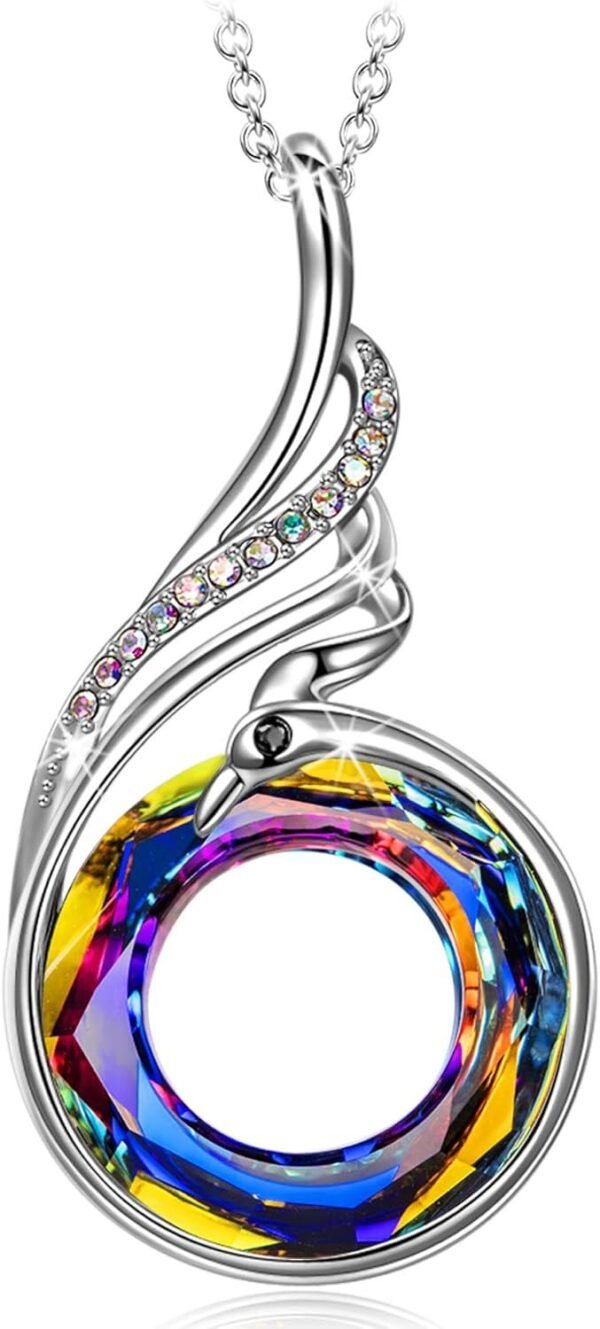 71NoTie42TL._AC_SL1500.jpg "Rise From the Ashes Phoenix Necklace Made with Crystals from Austria, 18"+2" Necklace, Packaged with Jewelry Box, Birthday Gift for Women, Symbol of Luck and Renewal