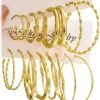 71NtU3FqxlL._AC_SL1500.jpg 42 Pairs Gold Hoop Earrings Set for Women, Fashion Chunky Pearl Earrings Multipack Twisted Statement Earring Pack, Hypoallergenic Small Big Hoops Earrings for Birthday Party