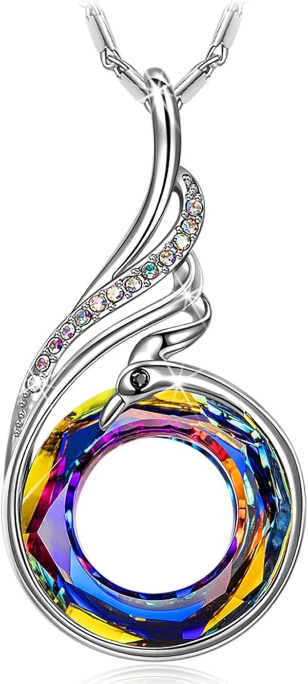 71TK_4-S5TL._AC_SL1500.jpg "Rise From the Ashes Phoenix Necklace Made with Crystals from Austria, 18"+2" Necklace, Packaged with Jewelry Box, Birthday Gift for Women, Symbol of Luck and Renewal