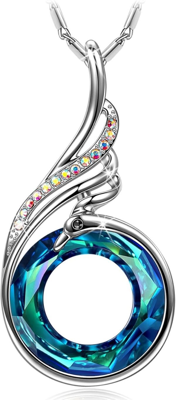 71WU9RNnhlL._AC_SL1500.jpg "Rise From the Ashes Phoenix Necklace Made with Crystals from Austria, 18"+2" Necklace, Packaged with Jewelry Box, Birthday Gift for Women, Symbol of Luck and Renewal