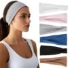 Headbands for Women - 6 Pack Wide Elastic Hair Bands | Stretchy Sweatbands Hair Bands | Soft Sports Thin Head Bands | Non-Slip Accessories Bands for Fashion, Washing Face, Workouts, Yoga, Daily Use