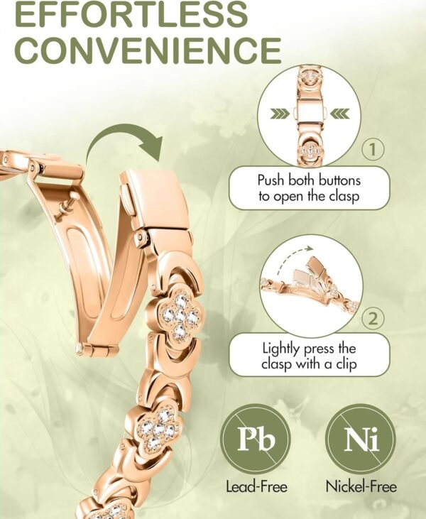 71imCVC1KqL._AC_SL1500.jpg Pure Copper Bracelets for Women, Ultra Strength Magnetic Therapy Bracelet for Pain Relief with Neodymium Magnets & Sparkling Cubic Zirconia, Adjustable, Infinite Clover Jewelry