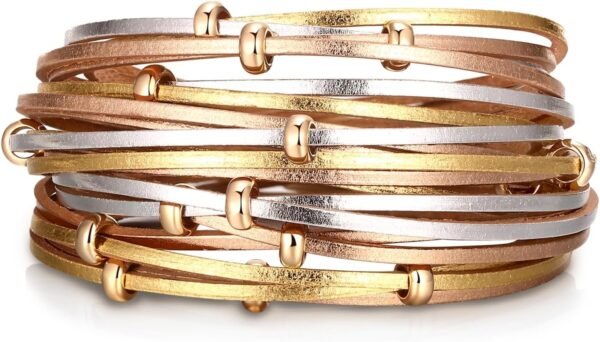 71j8f2_Wr0L._AC_SL1500.jpg Leather Wrap Bracelets for Women, Boho Leopard Multi-Layer Crystal Beads Cuff Bracelet Jewelry