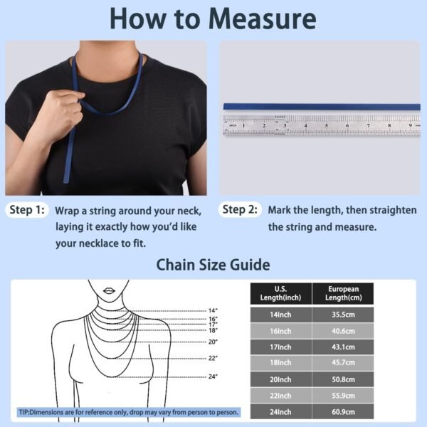 Jewlpire 925 Sterling Silver Chain Necklace Chain for Women 1.1mm Cable Chains Necklace Upgraded Spring-Ring Clasp - Thin & Sturdy Women's Chains Necklaces 14 16 18 20 22 24 Inch