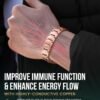 Magnetic Copper Bracelet for Men — EllipseMAX 5X Strength 5,000 Gauss Magnets — Designed in USA & Patent Pending — Premium Mens Copper Bracelet with Adjustable Length