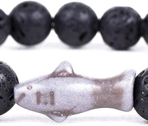 71qMEUv78FL._AC_SL1500.jpg Shark Tracking Bracelet – Track a Real Shark’s Journey – Supports Wildlife Conservation – Elastic, One Size Fits Most – on Interactive Mobile App Map – Unisex Ocean Conservation Gift