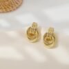 71rDmTVh3ML._AC_SL1500.jpg Trendy Gold Plated Knot Earrings for Women Chunky Statement Drop Dangle Earrings Lightweight Hypoallergenic Fashion Accessories Gold Jewelry Gifts for Womens