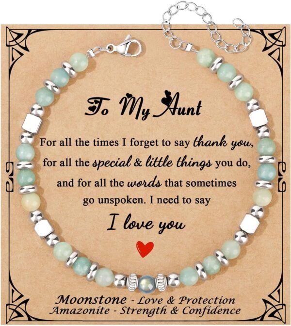 Amazonite Colorful Imperial Jasper Stainless Steel Beads Bracelets, Graduation Mothers Day Christmas Birthday Gifts for Her Women