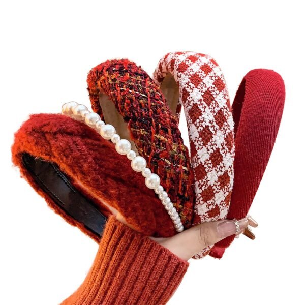 81juVlkas_L._SL1500.jpg Headbands for Women Girls, 7pc Set - Non Slip Floral Padded Headbands Cute Pearl Headband for Girls Vintage Wide Headband