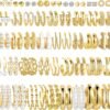 81o05w8UbHL._AC_SL1500.jpg 42 Pairs Gold Hoop Earrings Set for Women, Fashion Chunky Pearl Earrings Multipack Twisted Statement Earring Pack, Hypoallergenic Small Big Hoops Earrings for Birthday Party