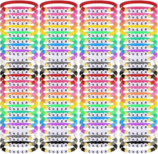 32 Pcs Preppy Jewelry Bracelets for Women Clay Bead Colorful Surfer Heishi Bracelet Set Stackable Beaded Friendship Stretch Bracelets Boho Y2K Summer Beach Elastic Layering Bracelets