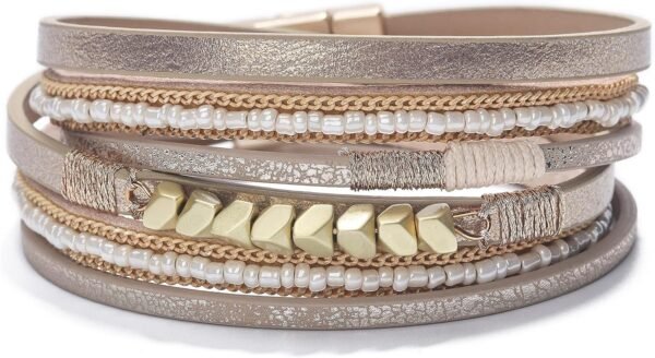 91nw5ZqqcnL._AC_SL1500.jpg Leather Wrap Bracelets for Women, Boho Leopard Multi-Layer Crystal Beads Cuff Bracelet Jewelry