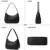 Shoulder Bags for Women, Cute Hobo Tote Handbag Mini Clutch Purse with Zipper Closure