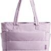Tote Bag for Women, Lightweight Puffy Tote Bag with Compartments Shoulder Bag Handbag for Travel, Work, Gym