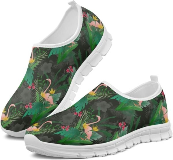 Boho Lightweight Slip On Walking Shoes for Women Breathable Round Toe Women Cute Loafer Shoes No Laces Flat Barefoot