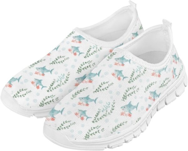 61YX80xdRQL._AC_SL1500.jpg Fashionable Slip On White Shoes Girls Flexible Breathable Safe Walking Barefoot Casual Indoor Daily Sneakers for Kids