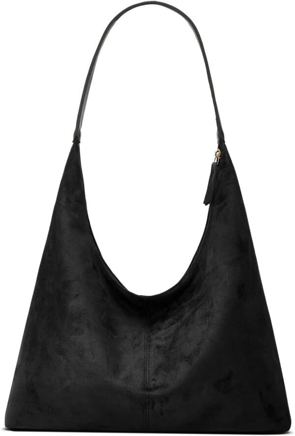 Trendy Suede Crescent Shoulder Bag Women Tote Bag Satchels Crossbody Purse Top-handle Travel College Work Tote Handbag