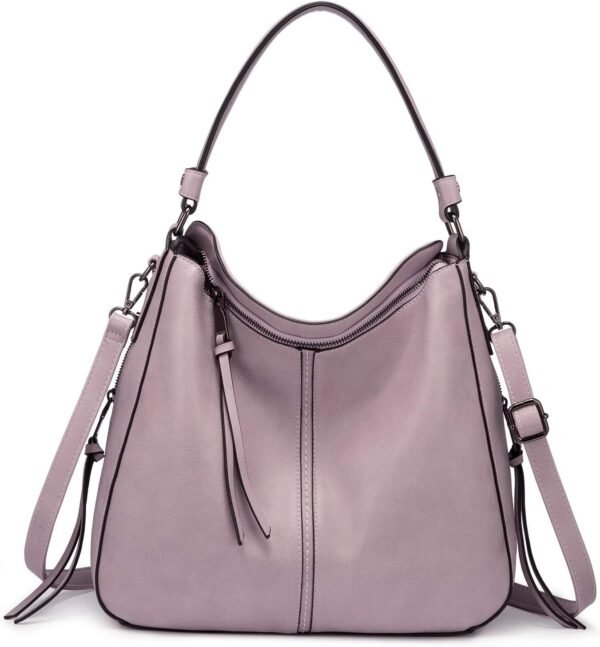 Hobo Crossbody Bags for Women Designer Faux Leather Hobo Handbags Retro Large Size Shoulder Bag Bucket Purse