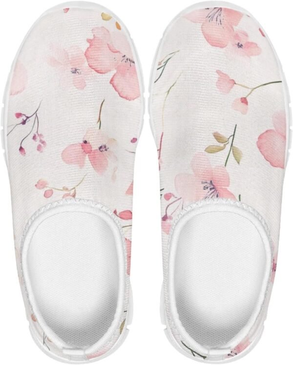 7154OIPtANL._AC_SL1500.jpg Fashionable Slip On White Shoes Girls Flexible Breathable Safe Walking Barefoot Casual Indoor Daily Sneakers for Kids