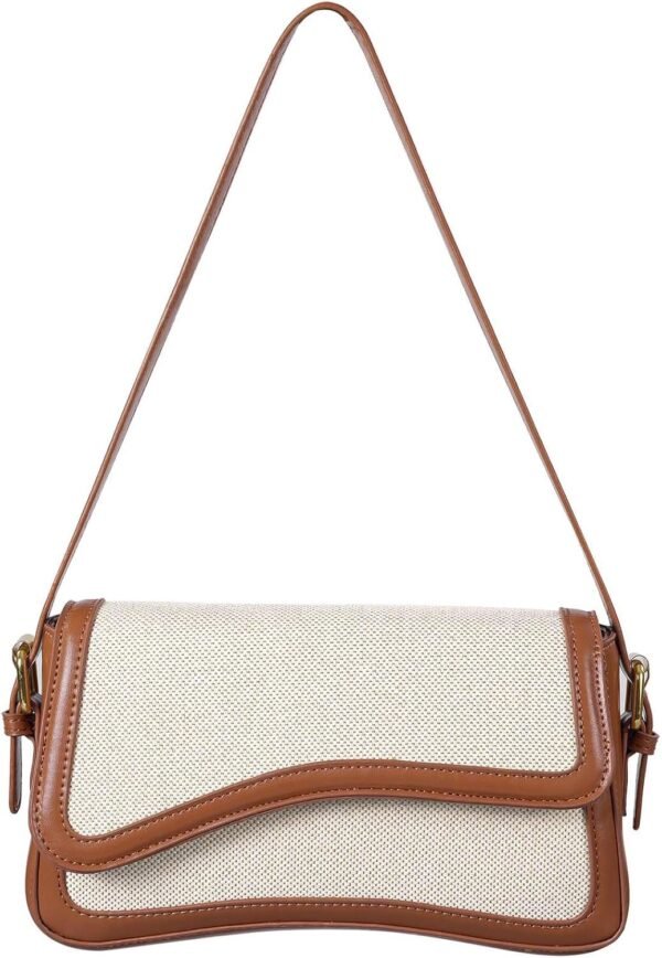 718BbOU-UKL._AC_SL1500.jpg Shoulder Bag for Women Y2K Trendy Purse Vegan Leather Hobo Handbags Clutch Saddle Bag with 2 Removable Strap