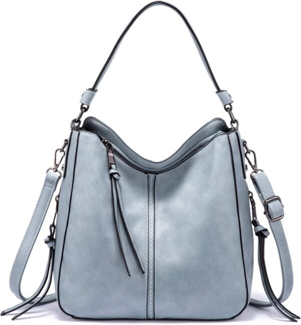 Hobo Crossbody Bags for Women Designer Faux Leather Hobo Handbags Retro Large Size Shoulder Bag Bucket Purse