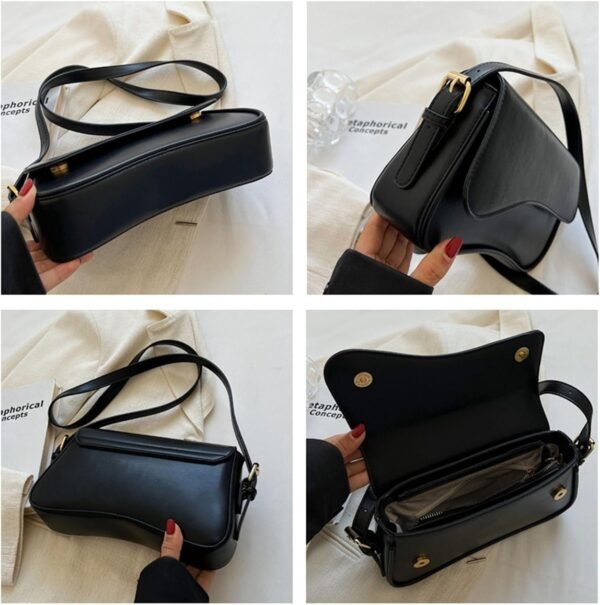 71dECjDNheL._AC_SL1500.jpg Shoulder Bag for Women Y2K Trendy Purse Vegan Leather Hobo Handbags Clutch Saddle Bag with 2 Removable Strap