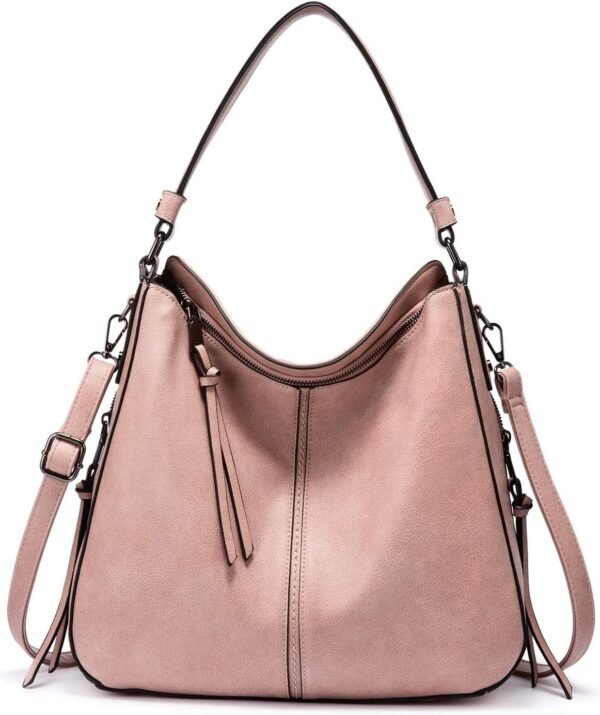 Hobo Crossbody Bags for Women Designer Faux Leather Hobo Handbags Retro Large Size Shoulder Bag Bucket Purse