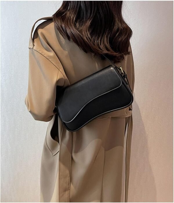 71wnY15T92L._AC_SL1500.jpg Shoulder Bag for Women Y2K Trendy Purse Vegan Leather Hobo Handbags Clutch Saddle Bag with 2 Removable Strap