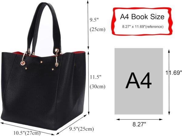 8117CMMq11L._AC_SL1500.jpg Large Work Tote Bag for Women Designer Purses and Handbags Big Bucket bags Ladies Travel Crossbody Purse